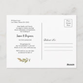 ネイビーブルッシュブラッサム フラワーチェンジザデート ポストカード (裏面)