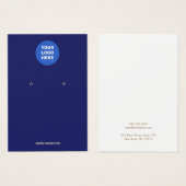 ネイビーブルロゴのイヤリングディスプレイを追加 (正面&裏面)