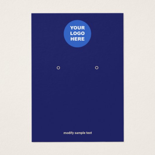 ネイビーブルロゴのイヤリングディスプレイを追加 (正面)