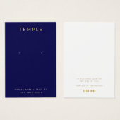 ネイビーブルロゴのイヤリングディスプレイカードを追加 (正面&裏面)