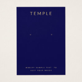 ネイビーブルロゴのイヤリングディスプレイカードを追加