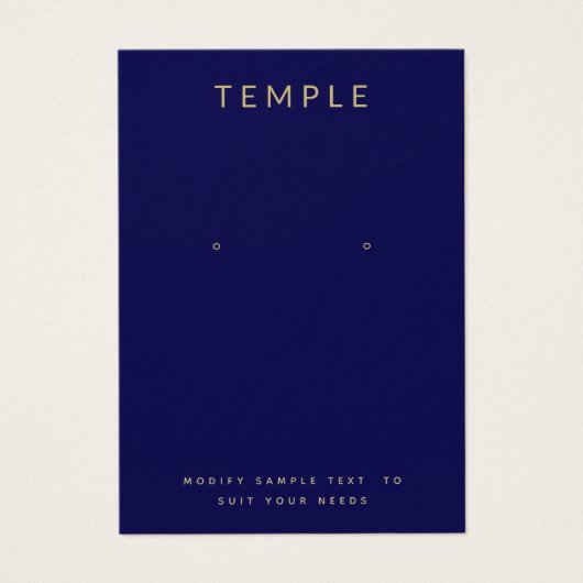 ネイビーブルロゴのイヤリングディスプレイカードを追加 (正面)