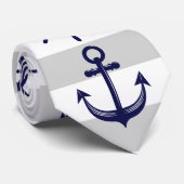 ネイビーブルーいかりとボートホイール航海の ネクタイ (ロール)