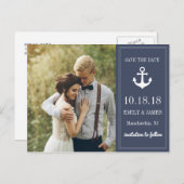 ネイビーブルーいかりバイザシーザデイト 案内ポストカード (正面/裏面)