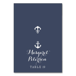 ネイビーブルーいかりバイザ結婚シーズプレイス テーブルナンバー