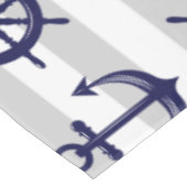 ネイビーブルーいかりボートホイールグレストライプのー テーブルクロス (アングル)