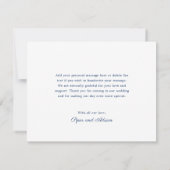 ネイビーブルーいかりモノグ航海のラム結婚ズ サンキューカード (裏面)