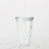 ネイビーブルーいかり航海のコースタルベビーシャワー アクリルタンブラー (右)