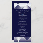 ネイビーブルーいかり航海の結婚式場 プログラム (正面/裏面)