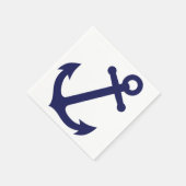 ネイビーブルーいかり スタンダードカクテルナプキン (角)