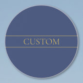 ネイビーブルーおよび金ゴールド名名氏またはビジネス コースター