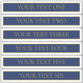 ネイビーブルーおよび金ゴールド名名氏またはビジネス シール (正面)