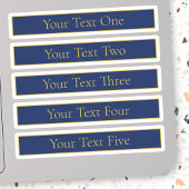 ネイビーブルーおよび金ゴールド名名氏またはビジネス シール