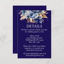 ネイビーブルーおよび金ゴールド詳細エンクロージャカード