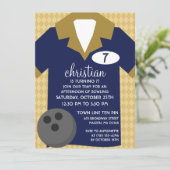 ネイビーブルーがチームの誕生日ボーリングパーティーに参加 招待状 (スタンド正面)