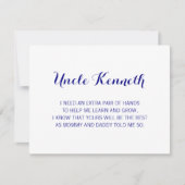 ネイビーブルーが私のゴッドファーザーの提案になる 招待状 (正面)