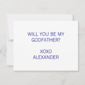 ネイビーブルーが私のゴッドファーザーの提案になる 招待状 (裏面)