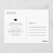 ネイビーブルーその後と今フォトコラージュ卒業 ポストカード (裏面)