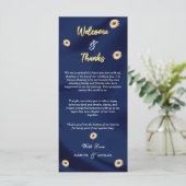 ネイビーブルーとアイボリーベージュフローラウェルカム感謝してい& (スタンド正面)