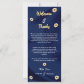 ネイビーブルーとアイボリーベージュフローラウェルカム感謝してい& (正面)