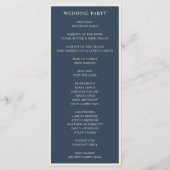 ネイビーブルーとアイボリー縁どシンプルの結婚 プログラム (裏面)