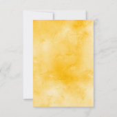 ネイビーブルーとイエローフローラ垂直結婚型 出欠カード (裏面)