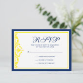 ネイビーブルーとイエローフローリッシュ 出欠カード (スタンド正面)