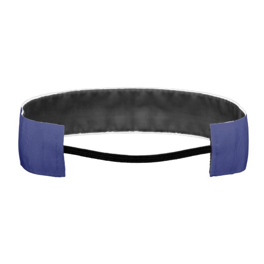 ネイビーブルーとイエローホワイトストライプズのチームジャージー アスレチックヘッドバンド (裏面)