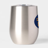 ネイビーブルーとオレンジの学校の色のクラス年 (正面)