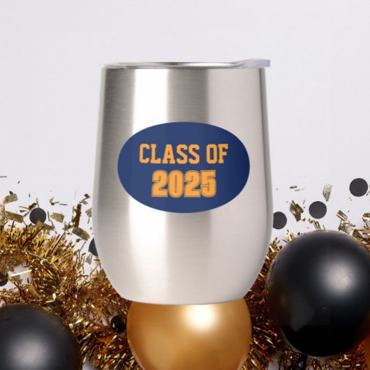 ネイビーブルーとオレンジの学校の色のクラス年