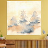 ネイビーブルーとオレンジの屋外風景 キャンバスプリント (インサイチュ (リビング))