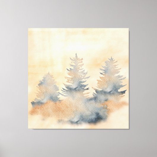 ネイビーブルーとオレンジの屋外風景 キャンバスプリント (正面)