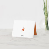 ネイビーブルーとオレンジの鯉の金魚 サンキューカード (裏面)