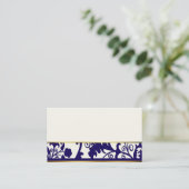 ネイビーブルーとクリーム座席表 プレイスカード (スタンド正面)