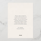 ネイビーブルーとグリーンプレイドビジネスクリスマス 箔シーズンカード (裏面)