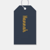 ネイビーブルーとゴールデン ギフトタグ (正面)