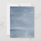 ネイビーブルーとゴールドのバラ Save the Date セーブザデート (裏面)