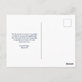 ネイビーブルーとゴールドの大理石モダンスタイリッシュな感謝 ポストカード (裏面)