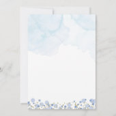 ネイビーブルーとゴールドの風船の男の子の1歳の誕生日招待状 招待状 (裏面)