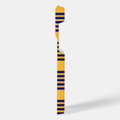 ネイビーブルーとサニーイエローの五ストライプ色のパターン iPhoneケース (左側面)