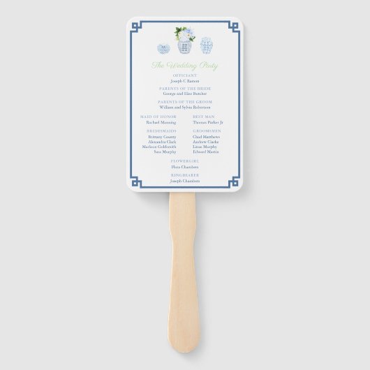 ネイビーブルーとシャルトレユシックシック結婚ズ ハンドファン (裏面)