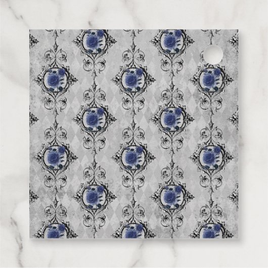 ネイビーブルーとシルバーの人魚 フェイバータグ (裏面)