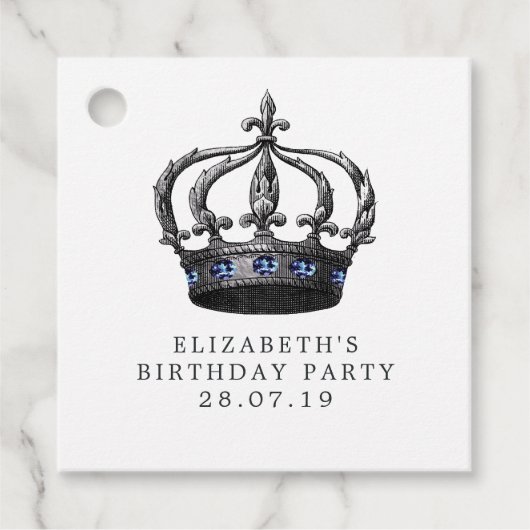 ネイビーブルーとシルバーの人魚 フェイバータグ (正面)