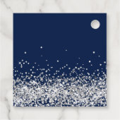 ネイビーブルーとシルバーの党の好意 フェイバータグ (裏面)