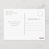 ネイビーブルーとシルバーの瑪瑙のマーブル、スイート16 ポストカード (裏面)