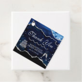 ネイビーブルーとシルバーグリッターアゲートマーブルスウィート16 フェイバータグ (インサイチュ)