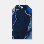 ネイビーブルーとシルバー結婚アゲートさん ギフトタグ (裏面)