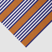 ネイビーブルーとストライプオレンジ焦げた白い 薄葉紙 (詳細)