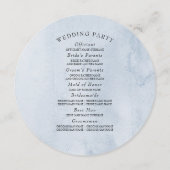 ネイビーブルーとダスティーブルーフローラ結婚式 プログラム (裏面)