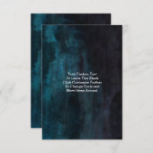 ネイビーブルーとティール（緑がかった色）水彩洗結婚浄液 ノートカード (正面/裏面)